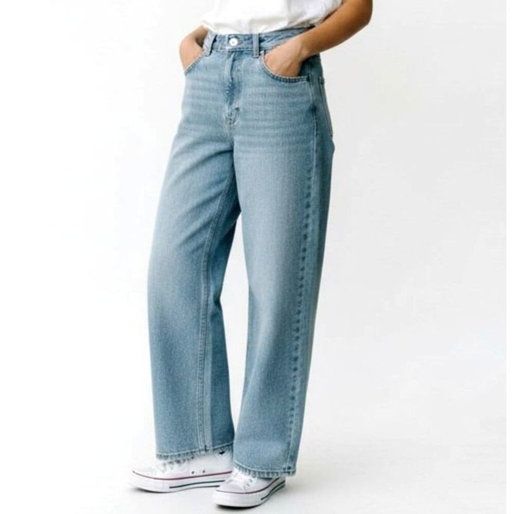 NEW Denim Lab High Waist Wide Leg Jeans Size 29 Skater Light Stretch Retro Y2K